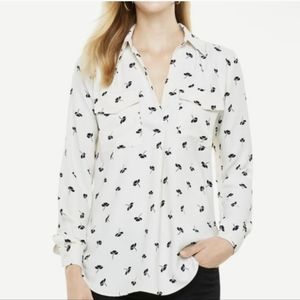 Ann Taylor Tossed Floral Blouse